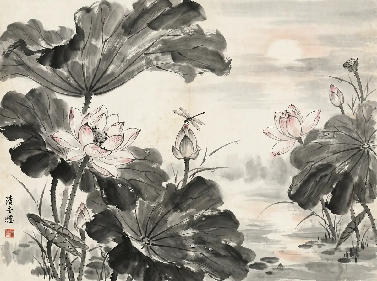 云顶国际旅行家专栏莲花池水墨画